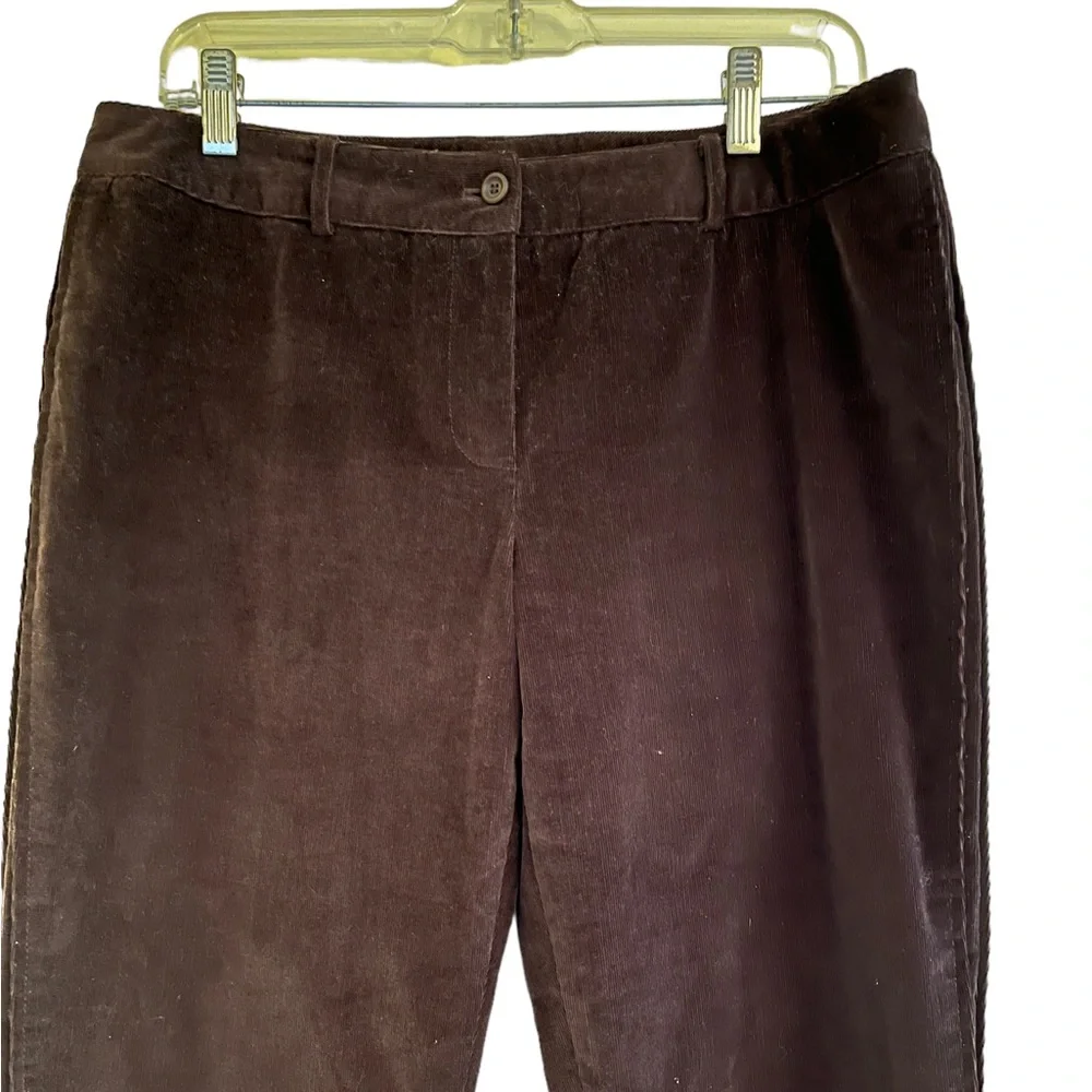 Etcetera Chocolate Brown Corduroy Pant 8 NEW
